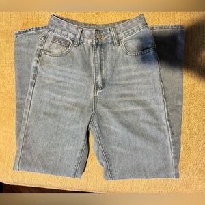 SHEIN Classic Blue Denim Pants